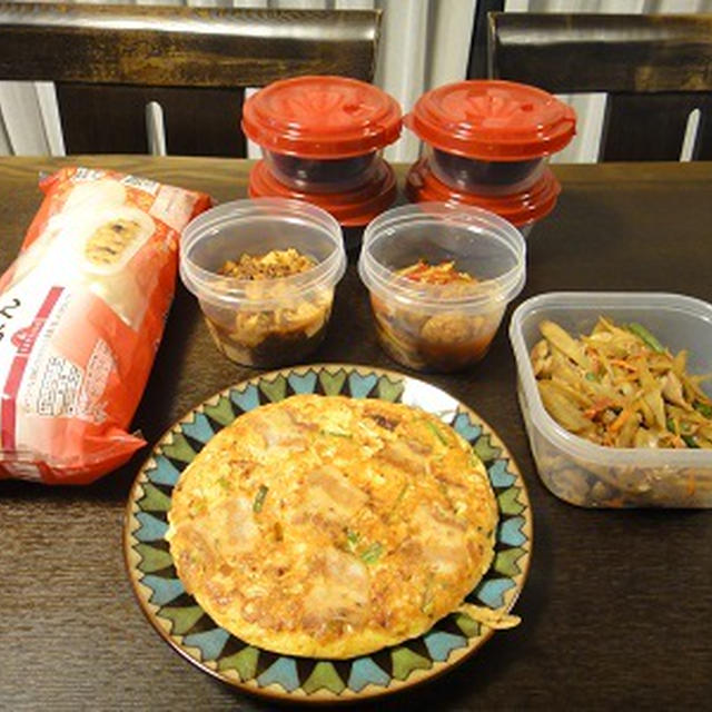 １月１２日　夫@単身赴任飯　＆　弁当＠夫、長男、次男