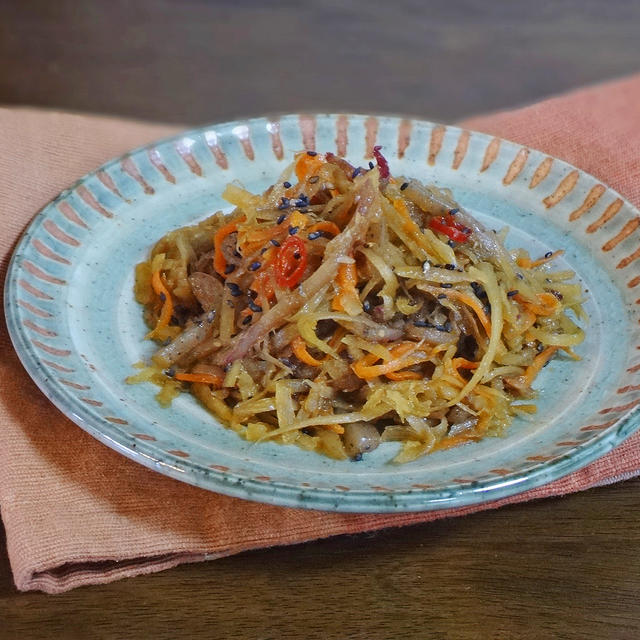 食物繊維たっぷり！さつまいものきんぴらごぼう