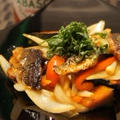 秋刀魚と彩り野菜のペパー黒酢ソテー