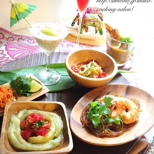 ７月の美食cooking salon M&amp;Iのレッスン内容です♪夏はタイ料理！