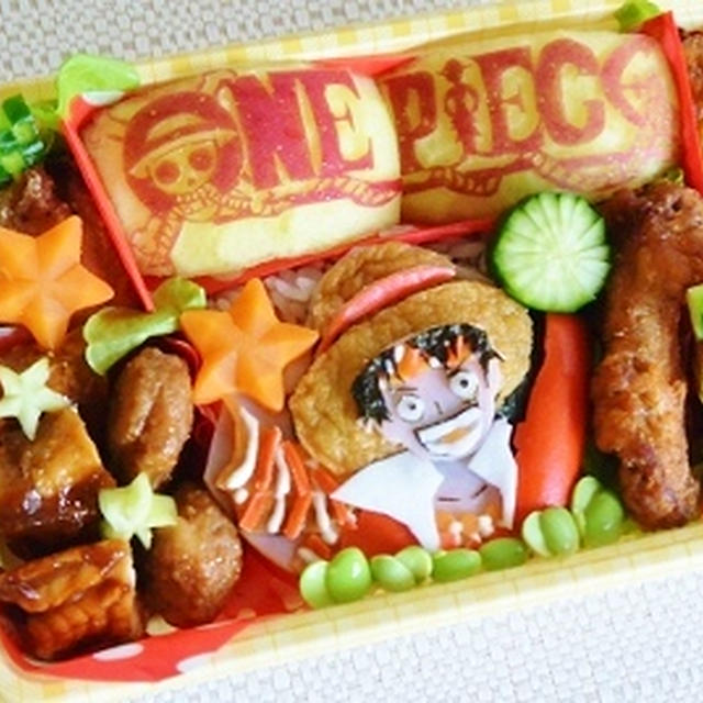 Onepieceワンピースルフィキャラ弁 リンゴカット By よっちママさん レシピブログ 料理ブログのレシピ満載