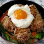 唐揚げの温玉丼
