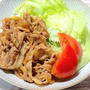 ＜豚肉としめじのにんにく生姜焼き＞でごはんもりもり