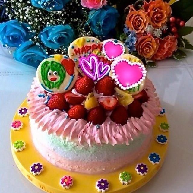 ❤︎レインボー♡『Happybirthdayケーキ』❤︎
