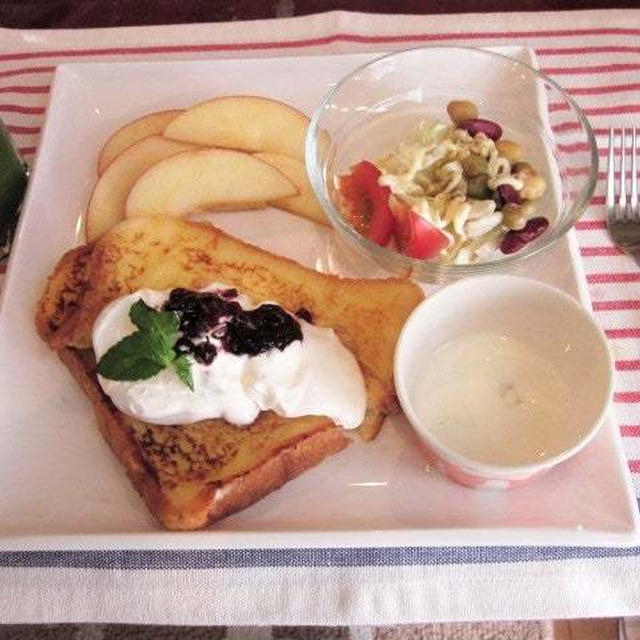 ブルーベリーのフレンチトースト*