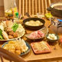 春節の手作り餃子と火鍋の家飲みごはん。