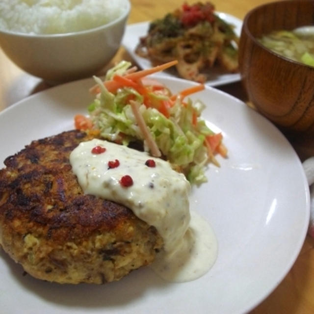 さばと豆腐のハンバーグ☆