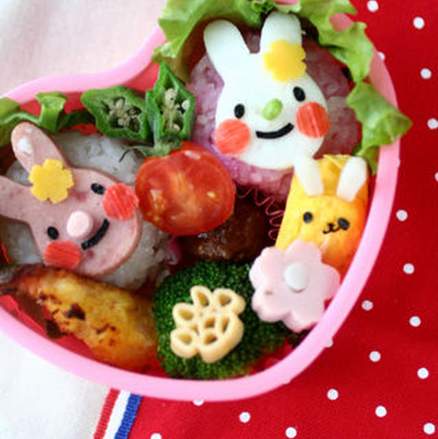 おは朝。再現うさぎちゃん弁当。とやっちまった。