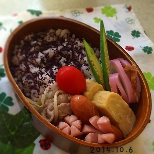 お花ウインナー弁当♪2014.10.6