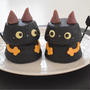 ハロウィンパン♪黒猫の組み立てパン。