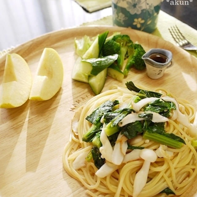 春です♪地元野菜かき菜で朝ごはん数種と焼肉弁当と　PRESENT！