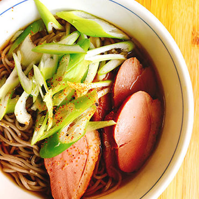 焼鴨をお蕎麦にのっけてみた