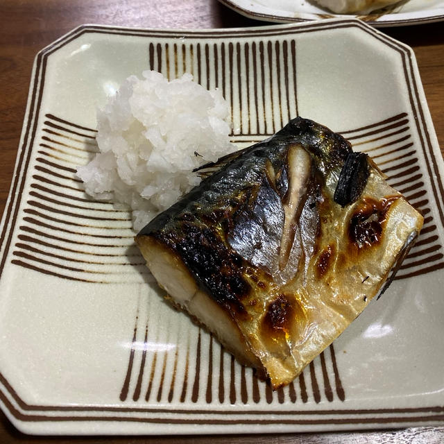 リクエストは鯖の塩焼きでした