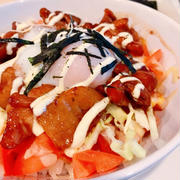 弟のお昼に鶏照り丼