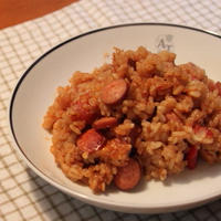 レシピブログ**ロースとオニオンを使った炊飯器ピラフ**