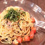 昼カフェ☆ちりめんと塩昆布の和風冷製パスタ（簡略レシピ）