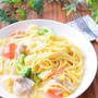 残ったシチューで作るクリームパスタのレシピ