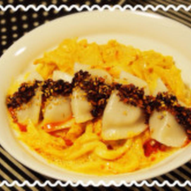 豆乳麺①キムチクリームの豆乳うどん