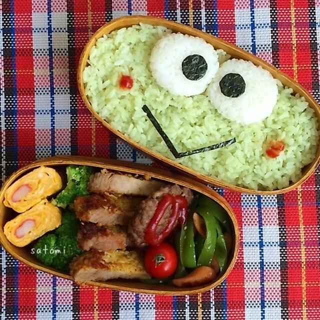 久々☆枠弁☆　ケロッピ　キャラ弁　作り方あり