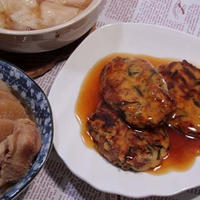 ひじきとむかご入り豆腐ハンバーグ　-ヤマサ　鮮度の一滴　モニターレシピ-