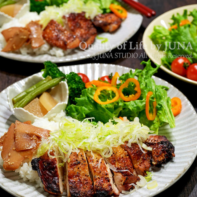 チキンのワンプレート＆朝弁