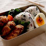 柚子胡椒チキンとピーマンの海苔炒め・・おにぎりお弁当＆やっと♪