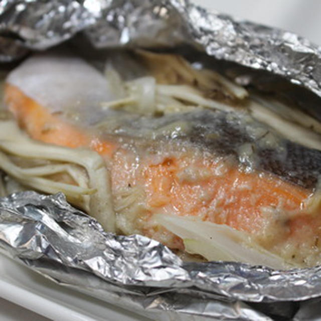 ３６５日糖質オフレシピNo.２６３「秋鮭とキノコの味噌バター焼き」