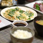 久しぶりのもちもち～はんぺんニラチヂミ、お刺身と「こしいぶき」の晩ご飯。