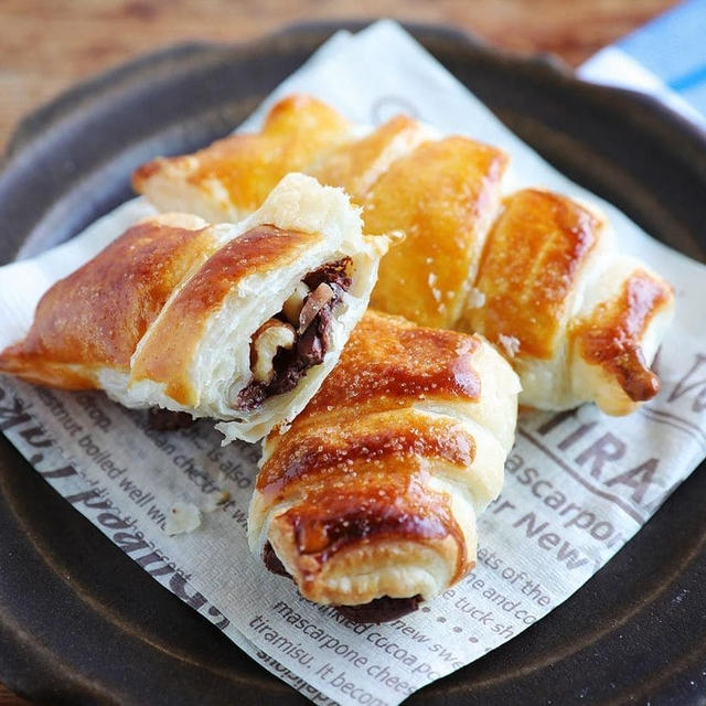 パイシートでお手軽！塩チョコクロワッサン