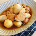 トンボと猫/里芋と鶏肉の炒め煮