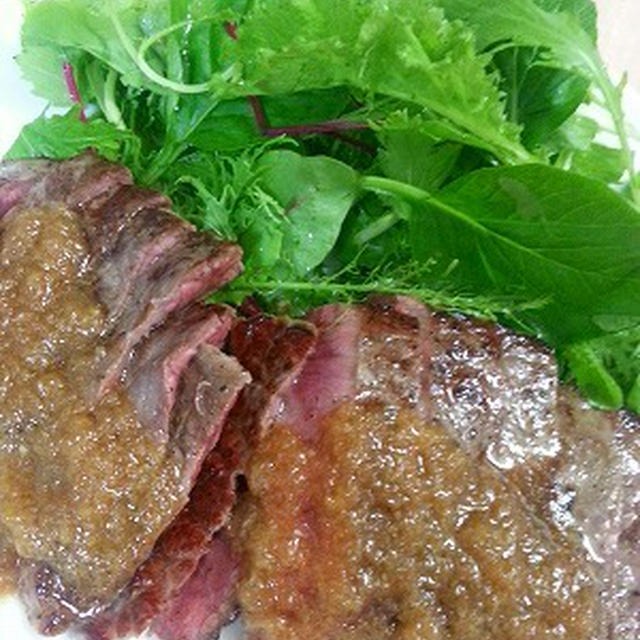 山形牛のゆずコショウおろしソ－ス☆えびマカロニグラタン