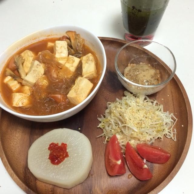春雨付きプチ鍋でワンプレートご飯♪