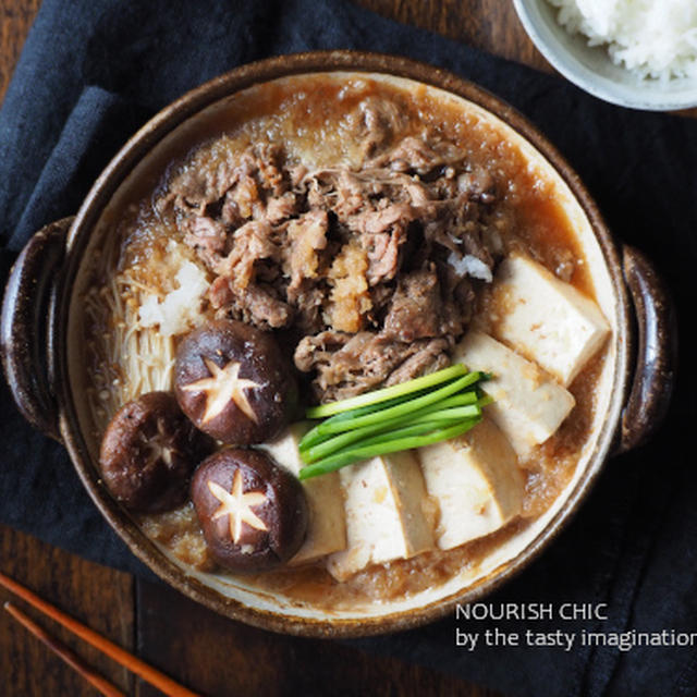 甘辛でさっぱり！みぞれ肉豆腐