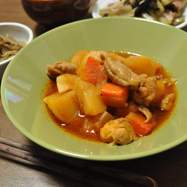 鶏肉とじゃがいものコチュジャン煮