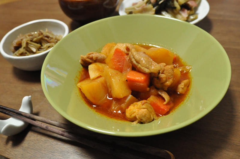 鶏肉とじゃがいものコチュジャン煮