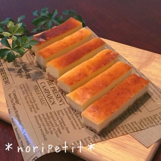 point！は板チョコ♡混ぜて焼くだけ♡スティックチーズケーキまとめ♡