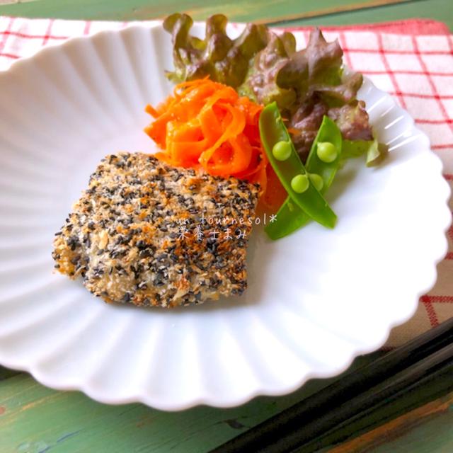 【娘ちゃん絶賛‼︎】トースターで簡単‼︎サワラのごまパン粉焼き♡レシピ