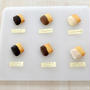 コーティングチョコ比較6種。誕生日ケーキ13th（抹茶シフォンケーキ）。