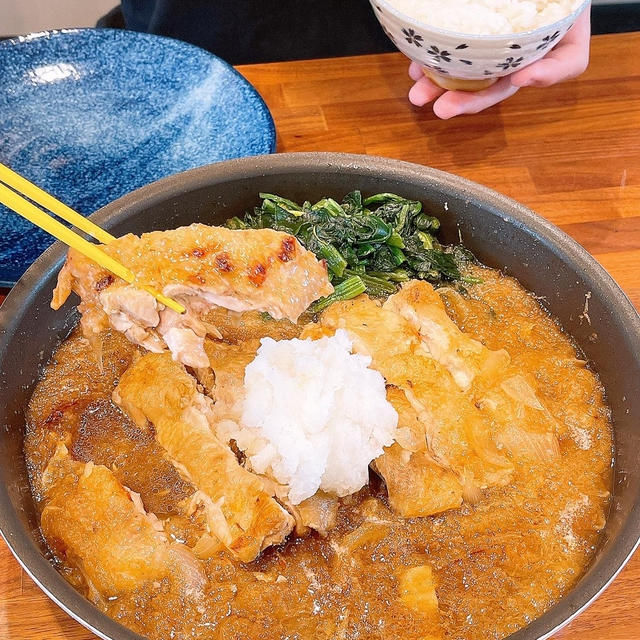 ランチは揚げないチキンの母さん煮です！！