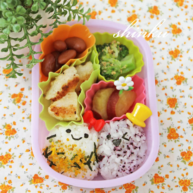 幼稚園弁当＊鶏むね肉塩麹バターソテーとか