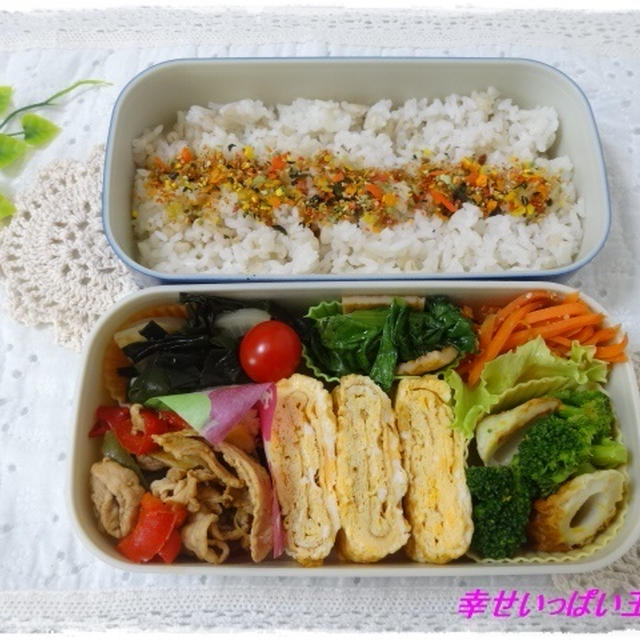 ☆パプリカと豚肉のオイスター炒めのお弁当☆