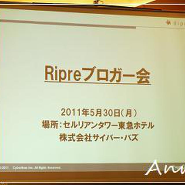 ☆ Ripre ブロガー会・第1部：講演会☆