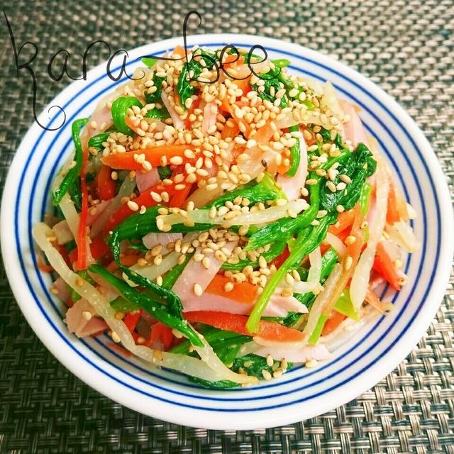 ヘルシーダイエット飯♡三色野菜の胡麻わさポン