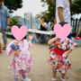 娘　幼稚園の夏祭りに行く