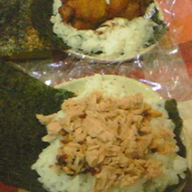 6月16日オットのおかずおにぎり