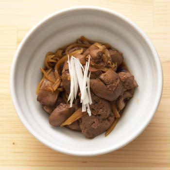 ♪-鶏レバーの煮物-♪本日開店♪-居酒屋さん。081003--料理 レシピ おつまみ 居酒屋