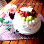 子供たち創作による、誕生日ケーキ(=´∀｀)人(´∀｀=)