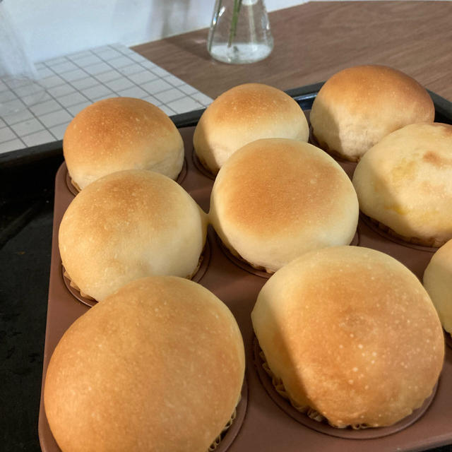 クリームパンと晩ご飯(中華)