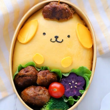 ポムポムプリンのオムライス弁当＊キャラ弁[高速動画あり]