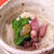 春のおもてなしに～菜花とホタルイカの稲庭うどん　粗切り柚子こしょう仕立て